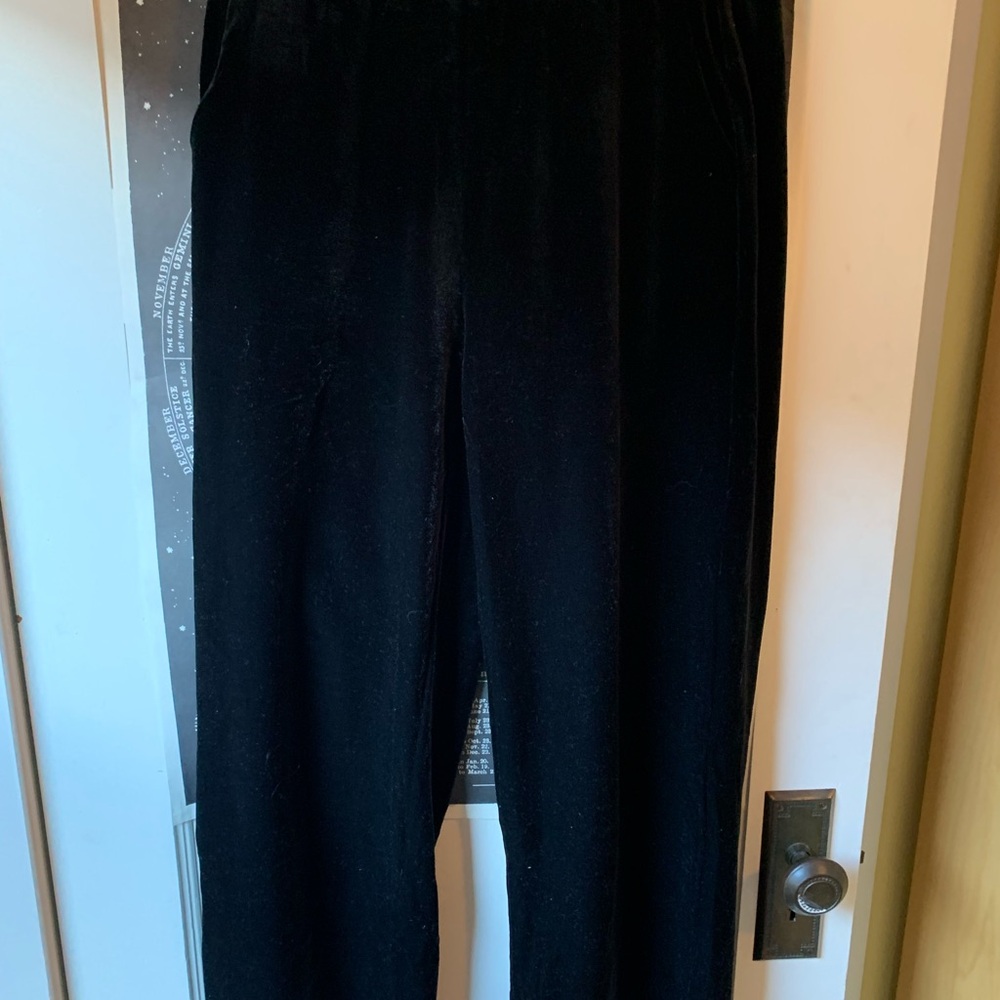 Black Velvet Pants-NIP